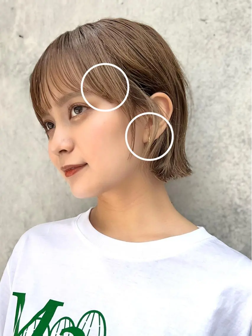 ミディアム カラー ベージュカラー 透明感カラー グレージュ ボブ カット ヘアカラー トリートメント レイヤー専門家 ダブルカラー修のヘアスタイル