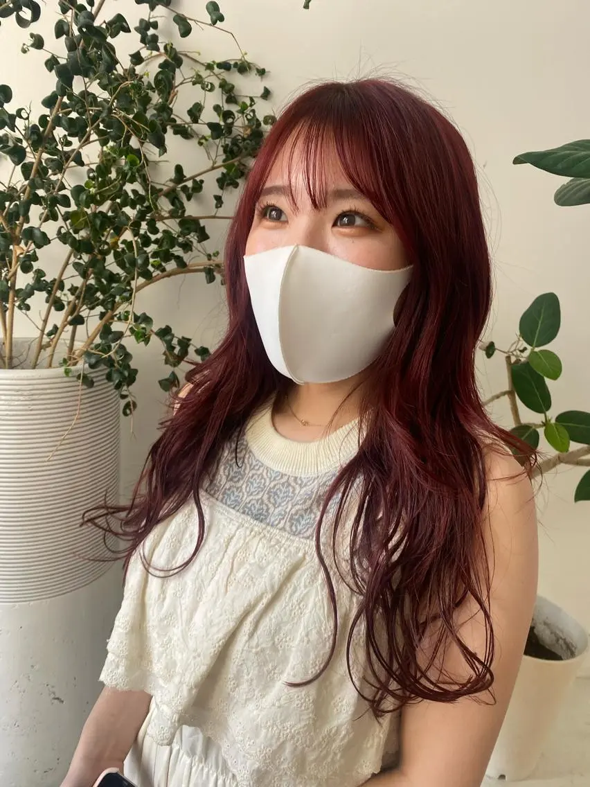 ロング カラー ブリーチ ブリーチなしカラー 顔周りカット/透明感 カラー✂️MEIのヘアスタイル