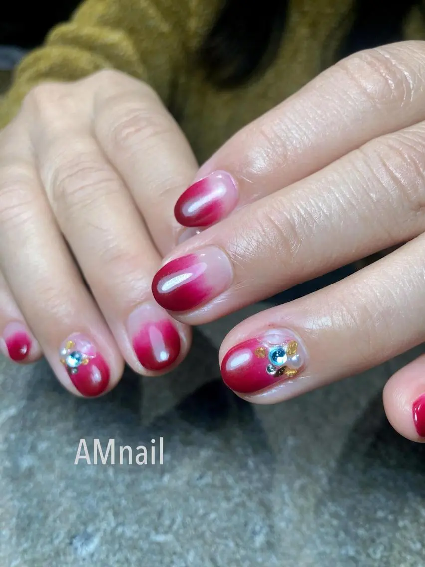 ネイル アートネイル 持ち込み シンプルネイル ハンドネイル Am:nail 柏 SUE（スゥ）のネイルデザイン