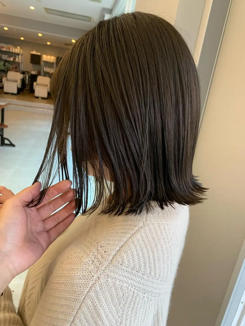 ミディアム カラー ブラウンカラー モカブラウン ヘアカラー theF___ yukoのヘアスタイル