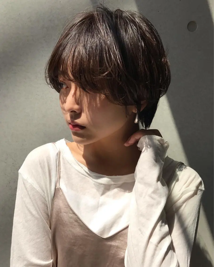 ショート パーマ レイヤー/大人ボブ 渡邉【日吉美容室】のヘアスタイル