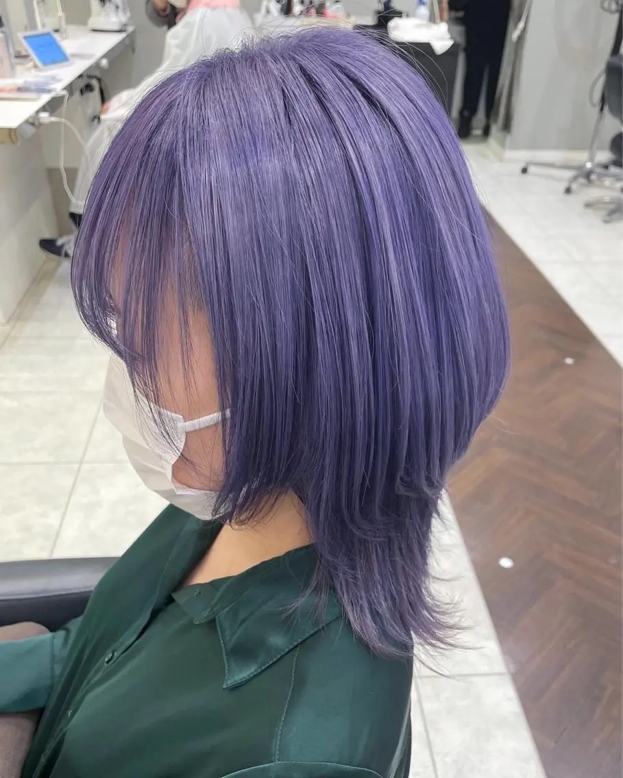 セミロング ヘアカラー GOAT_茅ヶ崎 キシ サクラのヘアスタイル