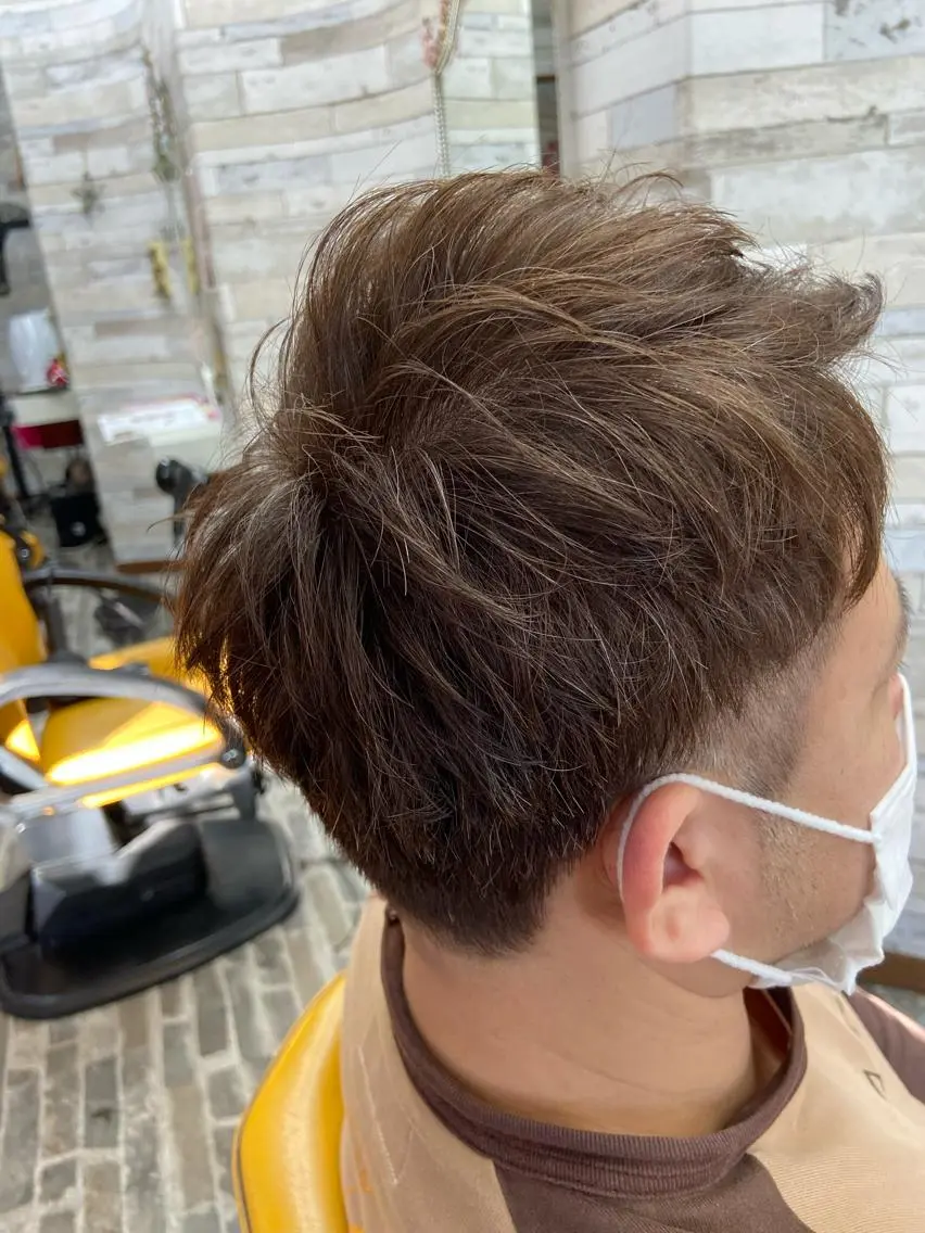 ショート カラー メンズ イルミナカラー カット ヘアカラー トリートメント 大坪 拓斗のヘアスタイル