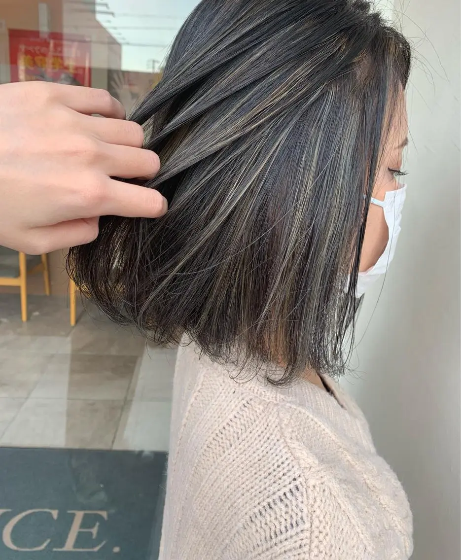 ミディアム ハイライト mako🌷ミニモ 限定クーポン多数🆕のヘアスタイル