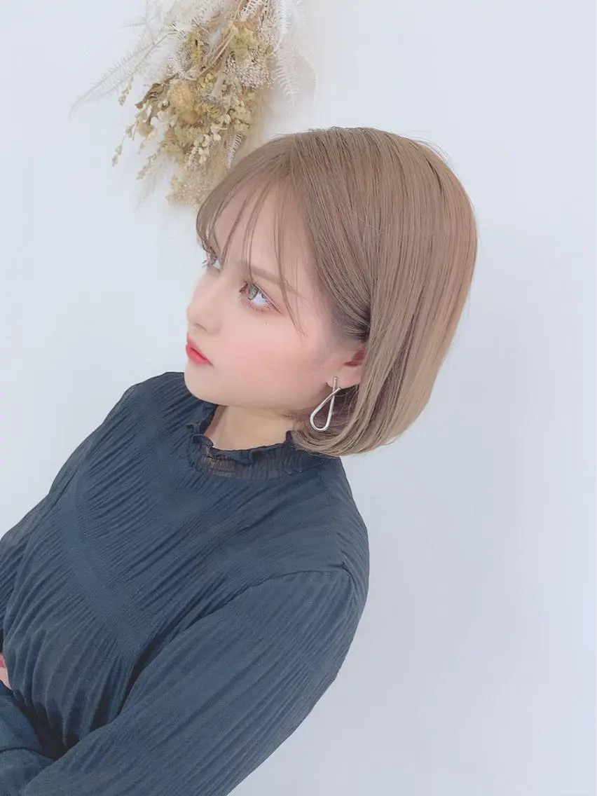 ショート カラー 銀座メンズ専門🖤 叶奈々のヘアスタイル