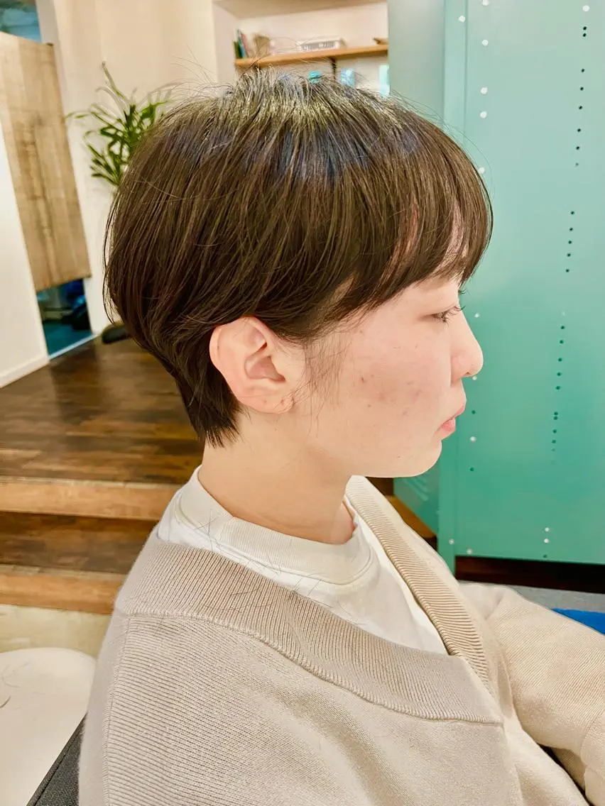 ショート カラー パーマ 似合わせカット カット ヘアカラー パーマ 🍒【Lib】 AIRI 🍒のヘアスタイル