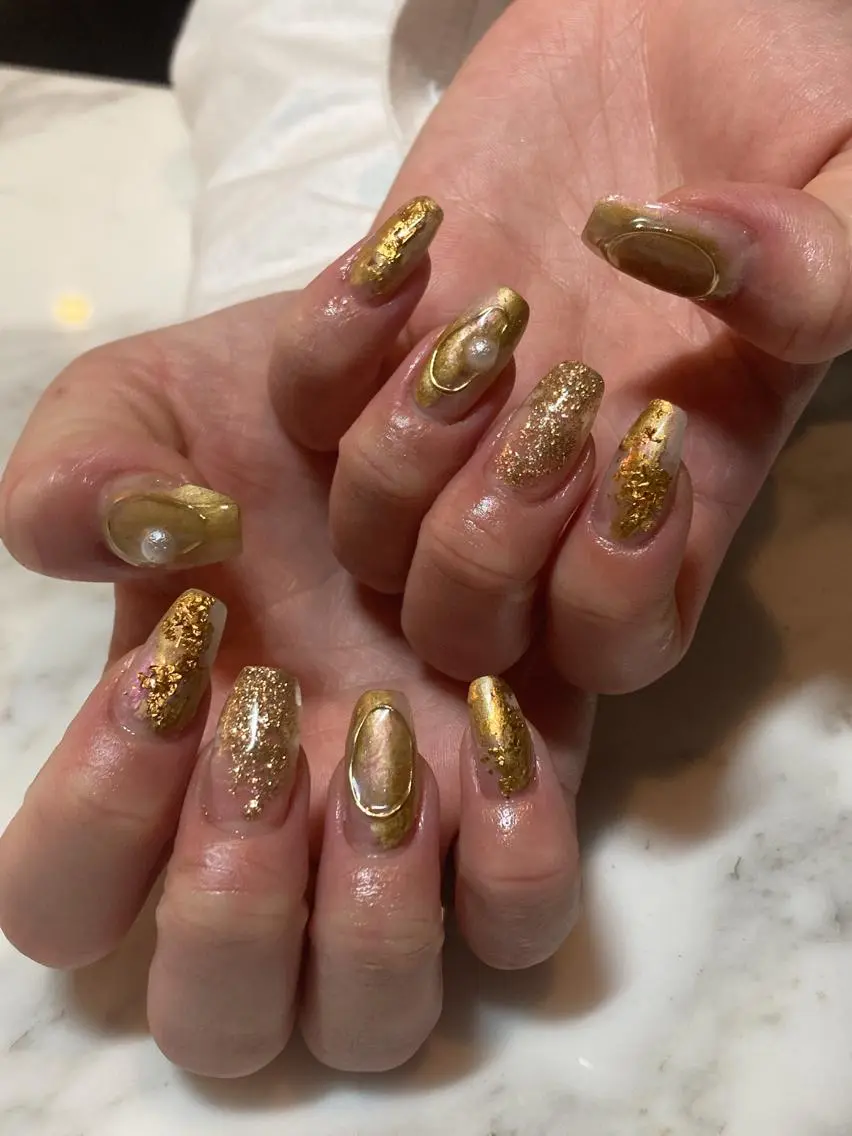 セミロング ハンドネイル ハンドケア kii nailsのネイルデザイン
