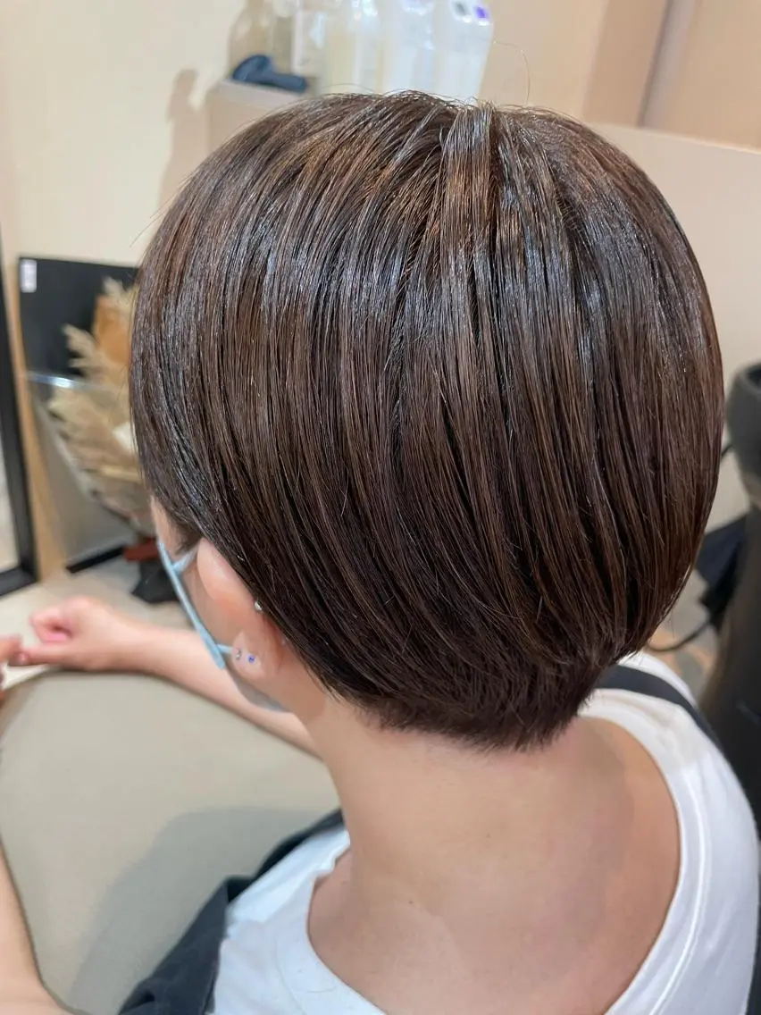 ショート カラー ブリーチ トリートメント hair salon mokuri〜木音〜のヘアスタイル
