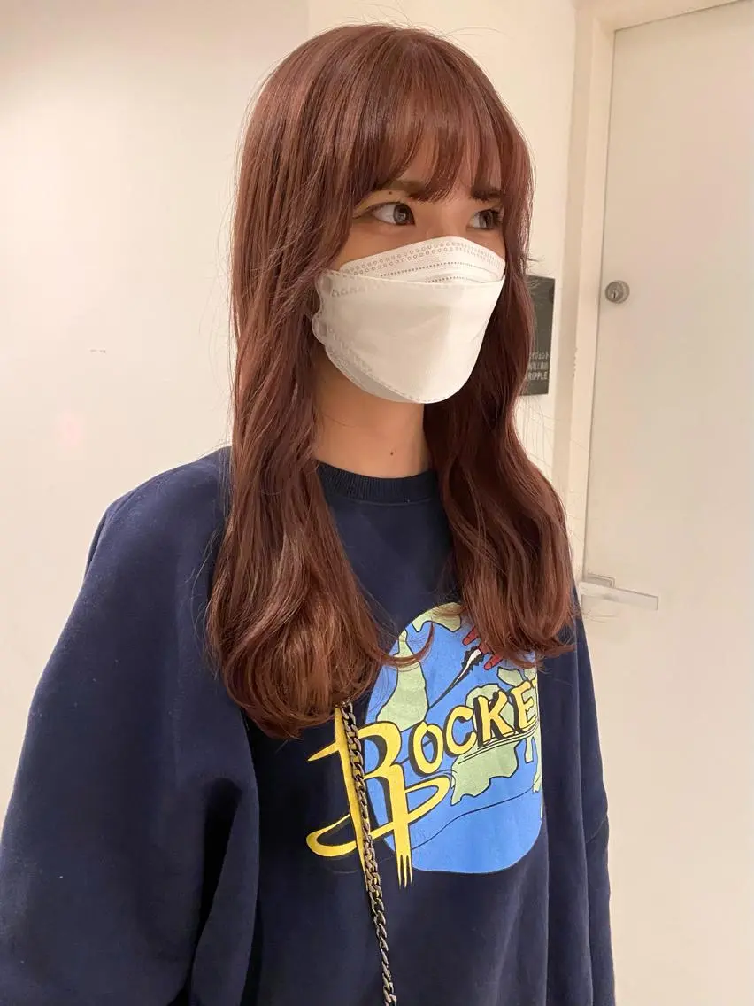 ロング カラー ベージュカラー ピンクカラー ピンクベージュ アオイ🩵暖色 /まろやかカラーのヘアスタイル