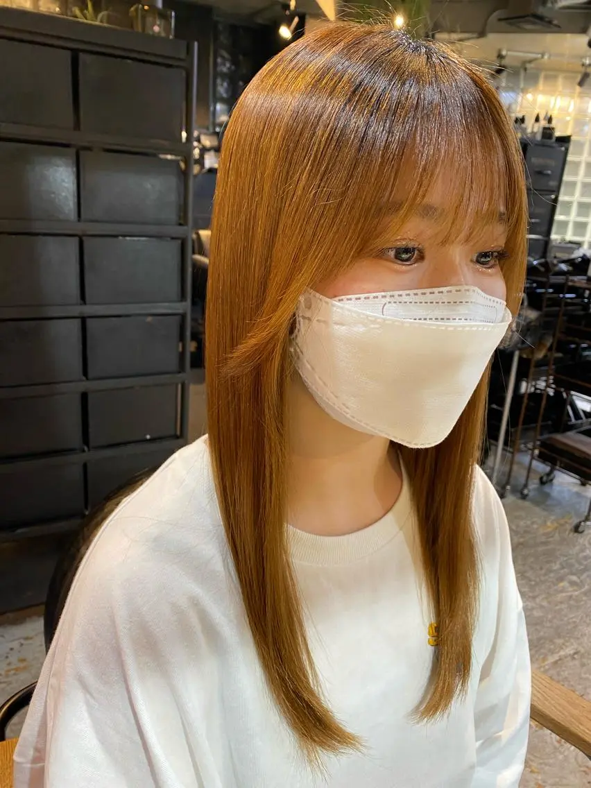 ロング 縮毛矯正 トリートメント 大橋 美咲のヘアスタイル