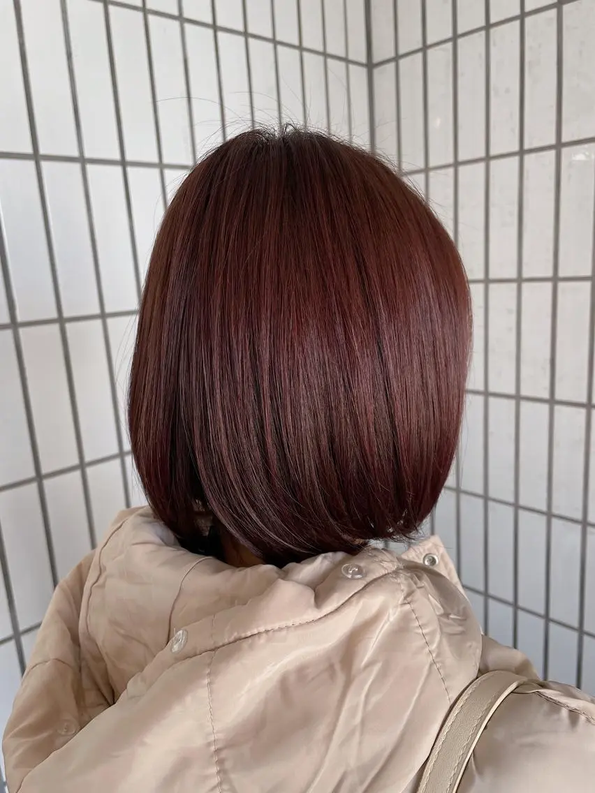 ショート カラー ブラウンカラー ピンクカラー ピンクブラウン ハットリ /北習志野のヘアスタイル