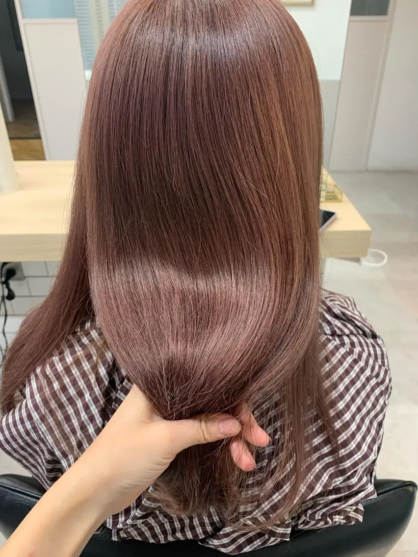ロング カラー ベージュカラー ブリーチ ラベンダーカラー ピンクカラー ピンクベージュ 🌸MAYU🌸 ハイトーン➕レイヤーのヘアスタイル