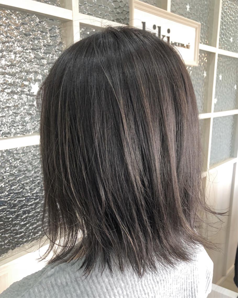 ミディアム ハイライト 植田 敬太のヘアスタイル