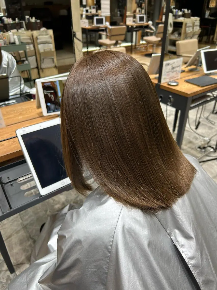 ミディアム カラー パーマ ブリーチ ケアブリーチ ダブルカラー イヤリングカラー ハイライトカラー カット ヘアカラー 縮毛矯正 トリートメント 銀座✨ショートボブ ショート/坂本亜裟海のヘアスタイル