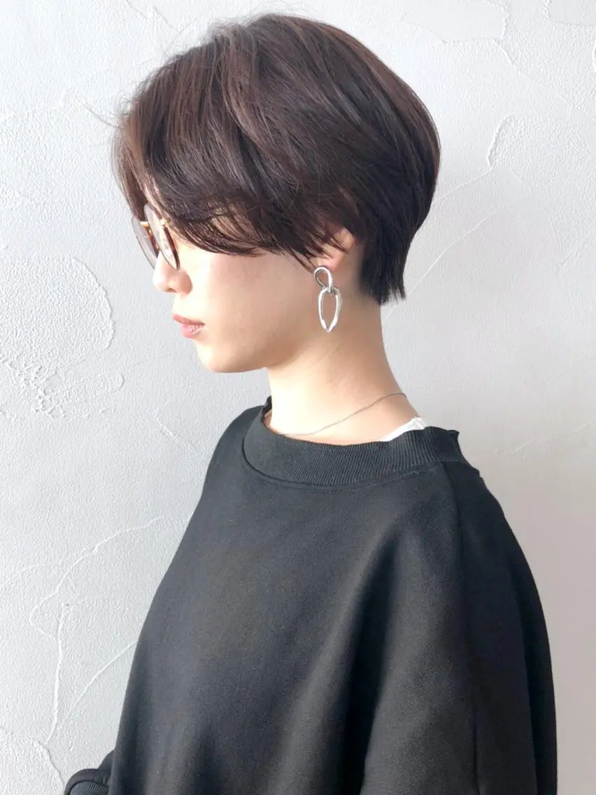 ショート カラー パーマ ヘアアレンジ ハンサムショート ショートヘア ITbyALBUM 中野店のヘアスタイル