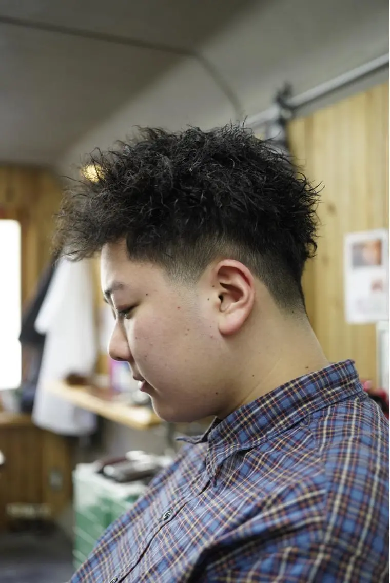 パーマ メンズ カット パーマ ヘアセット 関 晃哉のヘアスタイル