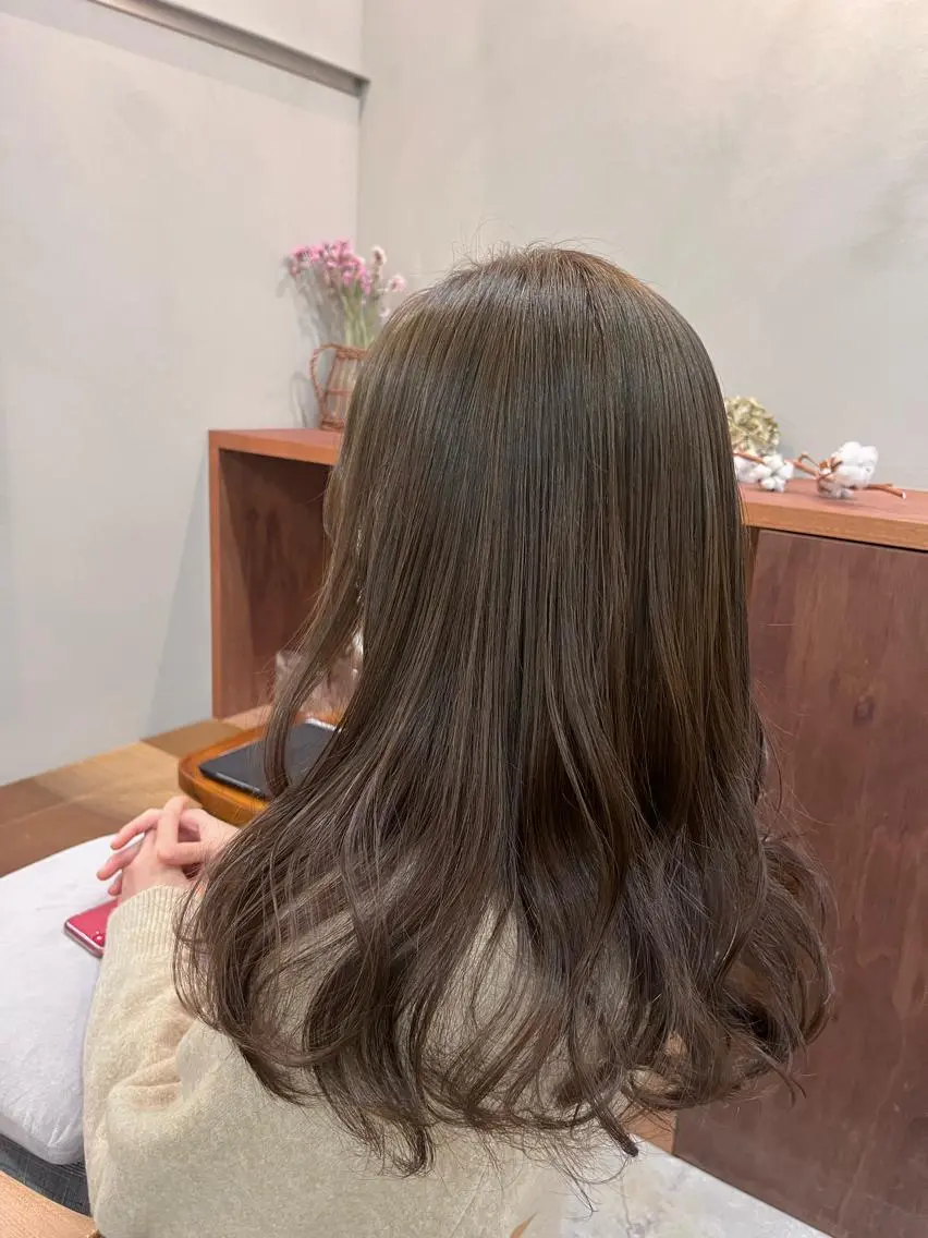 ロング カラー ベージュカラー オリーブベージュ 暖色カラー/ ヘアセット🌛櫻井舞のヘアスタイル