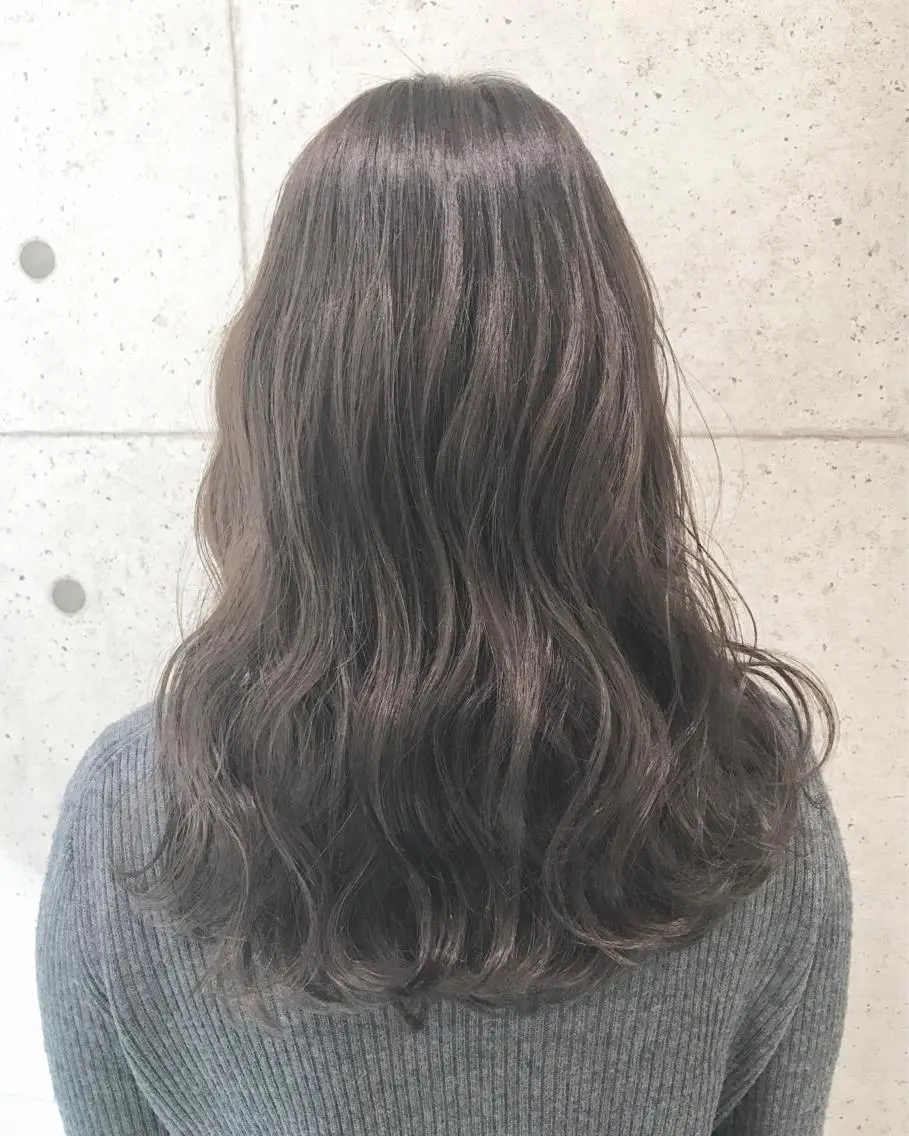 ロング カラー ヘアアレンジ グレージュ ヘアカラー トリートメント 縮毛矯正 髪質改善寺坂雄飛💐のヘアスタイル