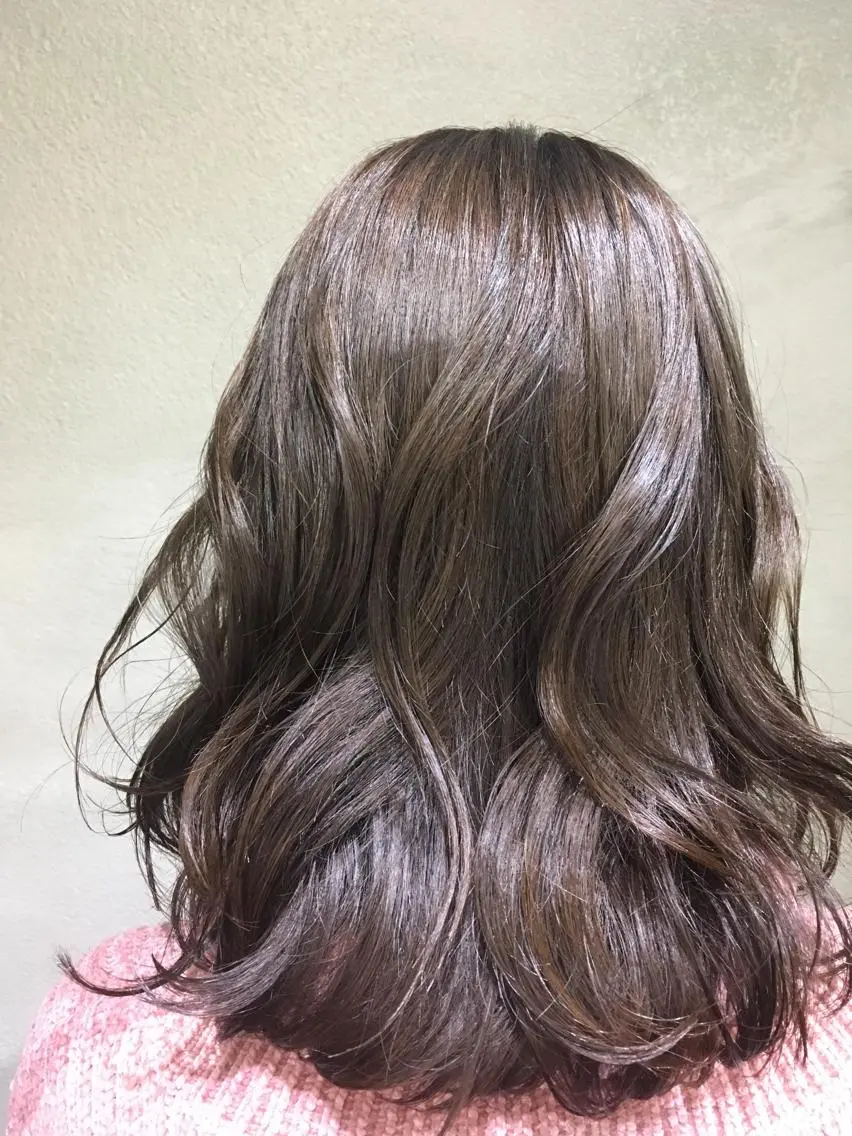 ミディアム カラー ヘアカラー くまがい みゆ【edge.】のヘアスタイル