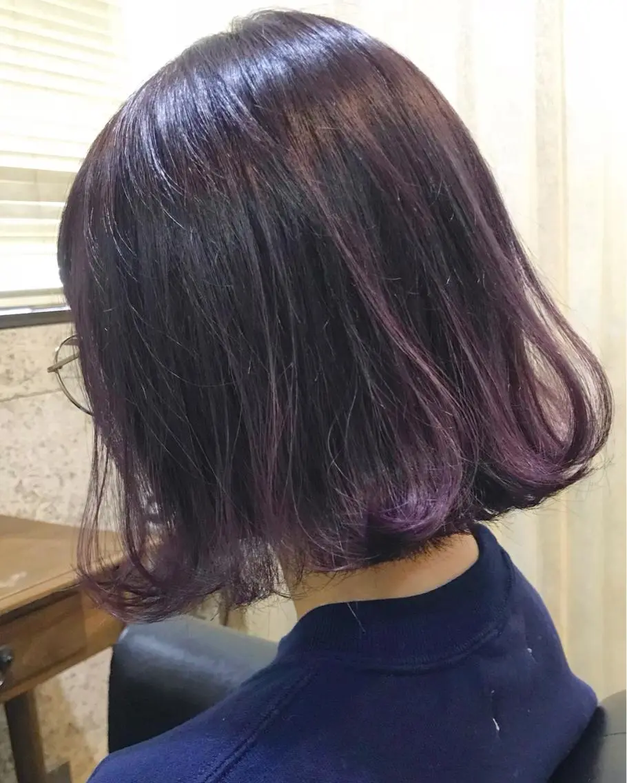 ミディアム カラー 透明感カラー ディープラベンダー ラベンダーカラー Tsuyoki .のヘアスタイル