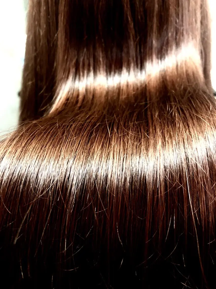 セミロング 髪質改善×韓国ヘア 透け感カラーやまたつのヘアスタイル