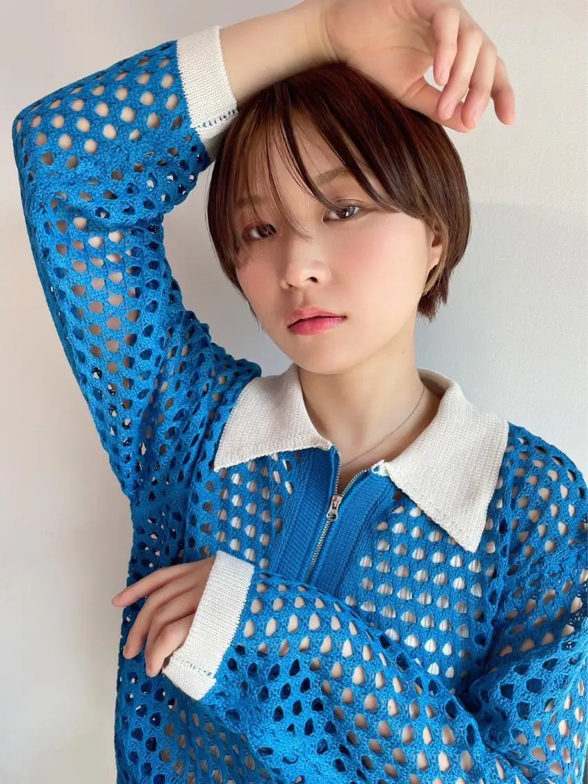 ショート カラー バレイヤージュ ブリーチ ケアブリーチ ダブルカラー イヤリングカラー カット ヘアカラー トリートメント Luana / 公式 / 大通のヘアスタイル