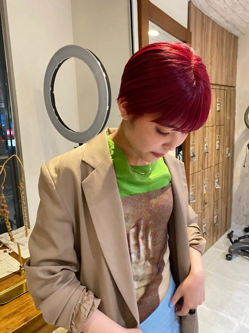 ショート ミウ☆ ブリーチダブルカラーのヘアスタイル