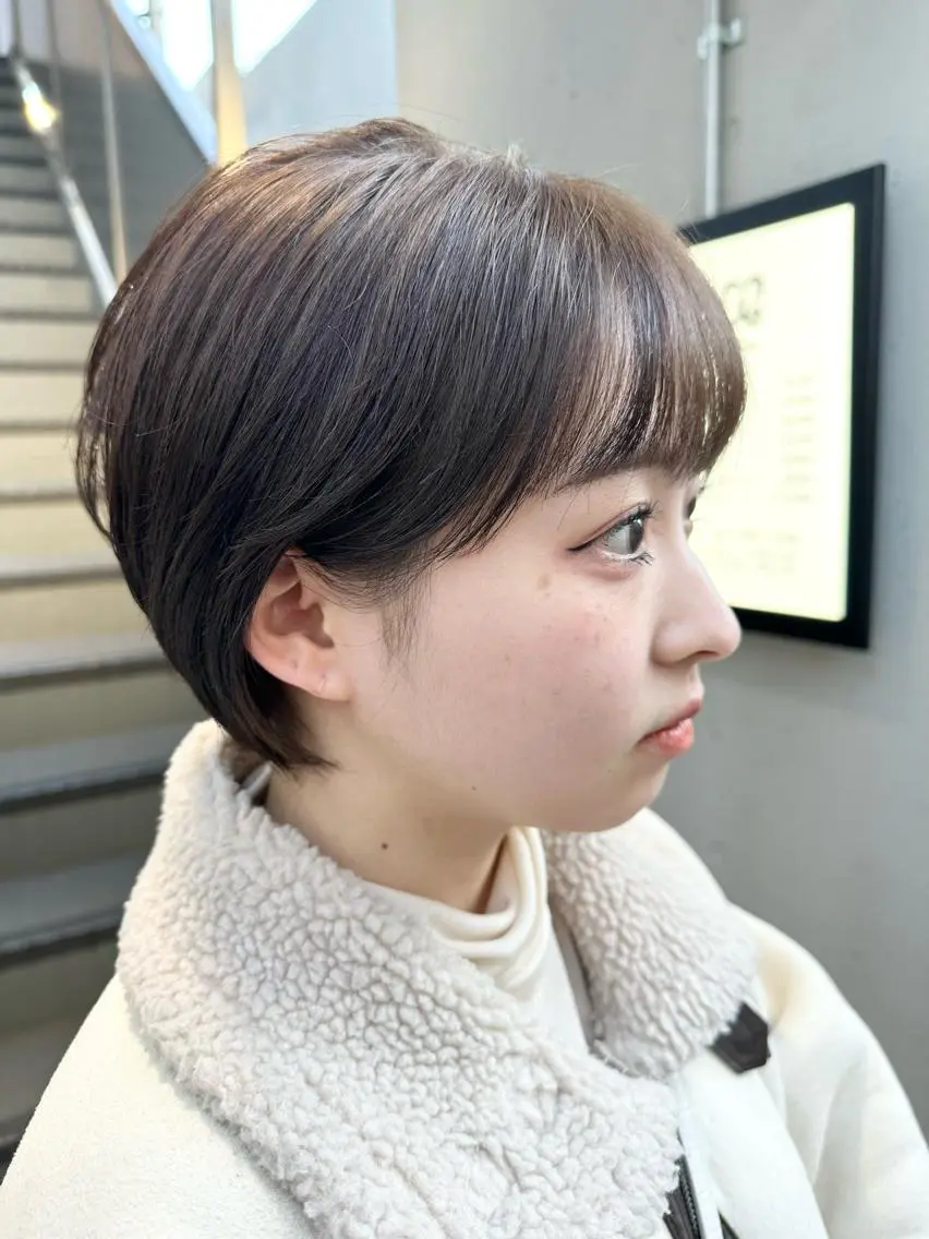 ショート ✨透明感カラー✨ ✨小顔カット✨山木のヘアスタイル