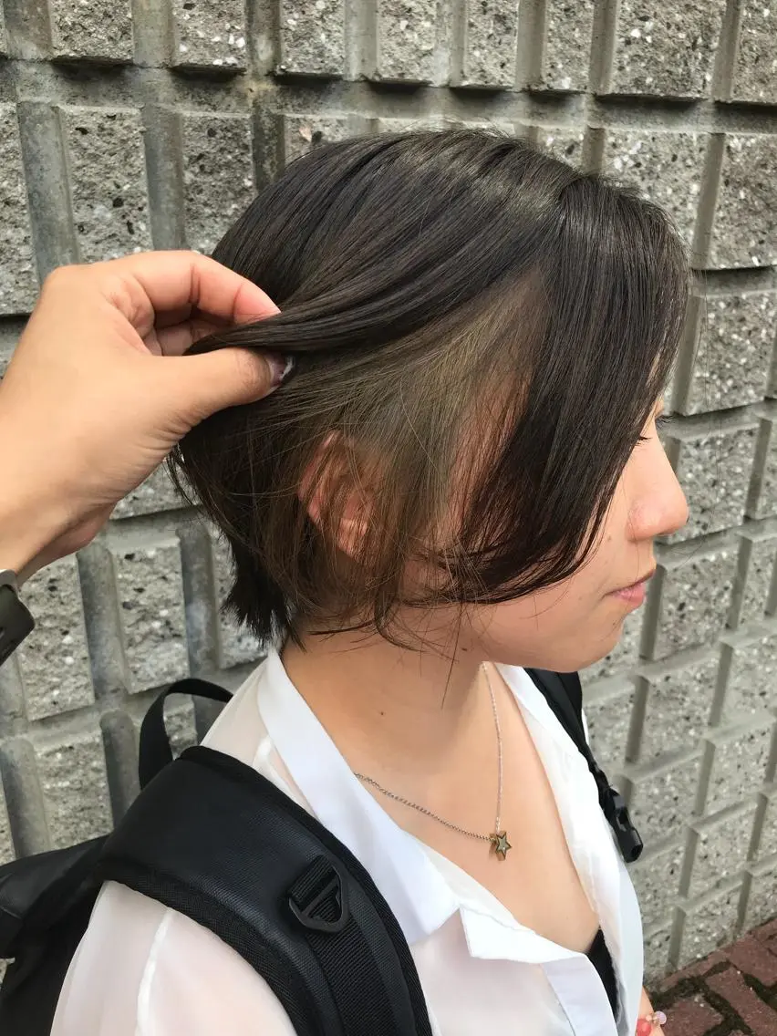 ショート カラー インナーカラー ヘアカラー トリートメント レイヤー/顔周り /AKARIのヘアスタイル