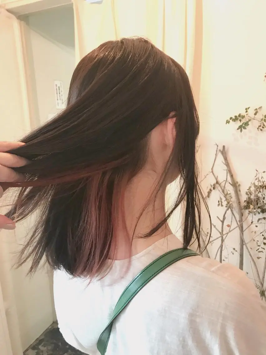 セミロング カラー stylist🎨 aye牧野莉香のヘアスタイル