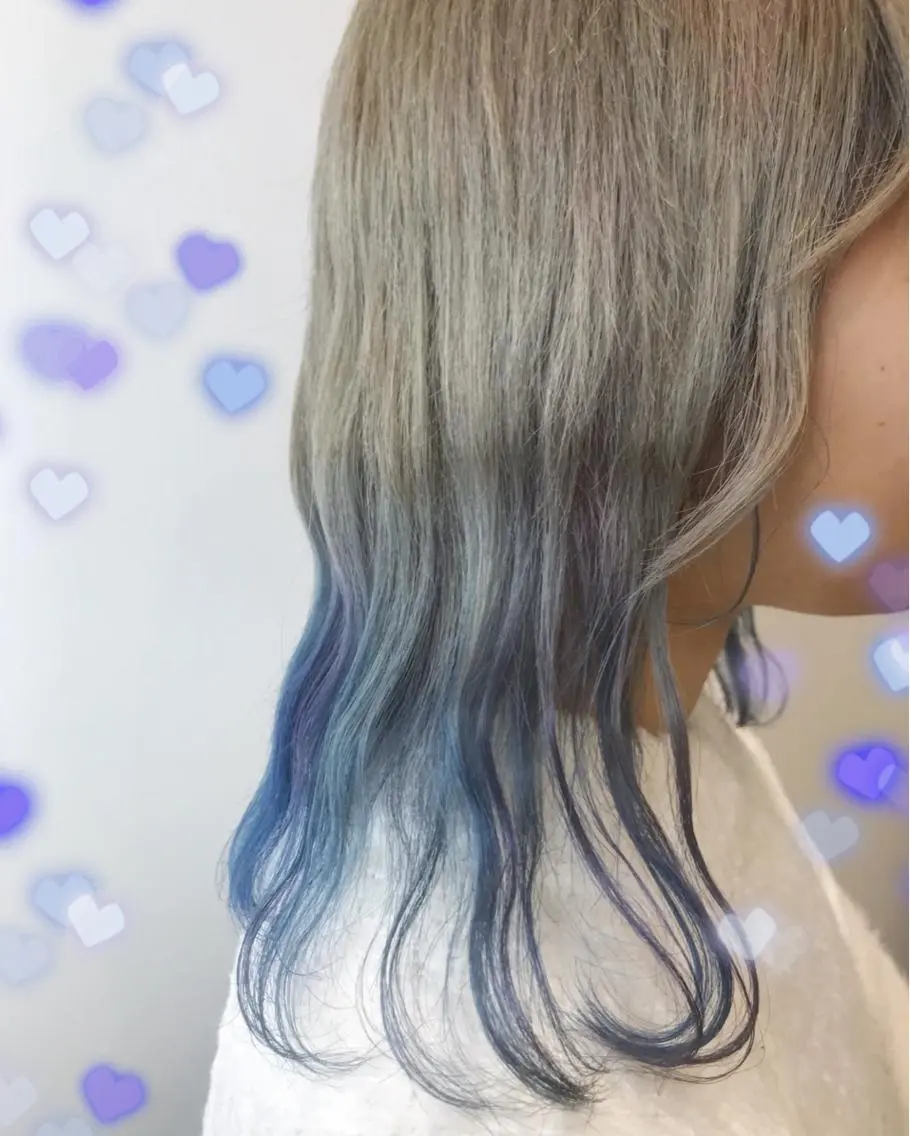 カラー ベージュカラー ブルーカラー 新宿駅近♡個室 ♡関口三都季🌜のヘアスタイル