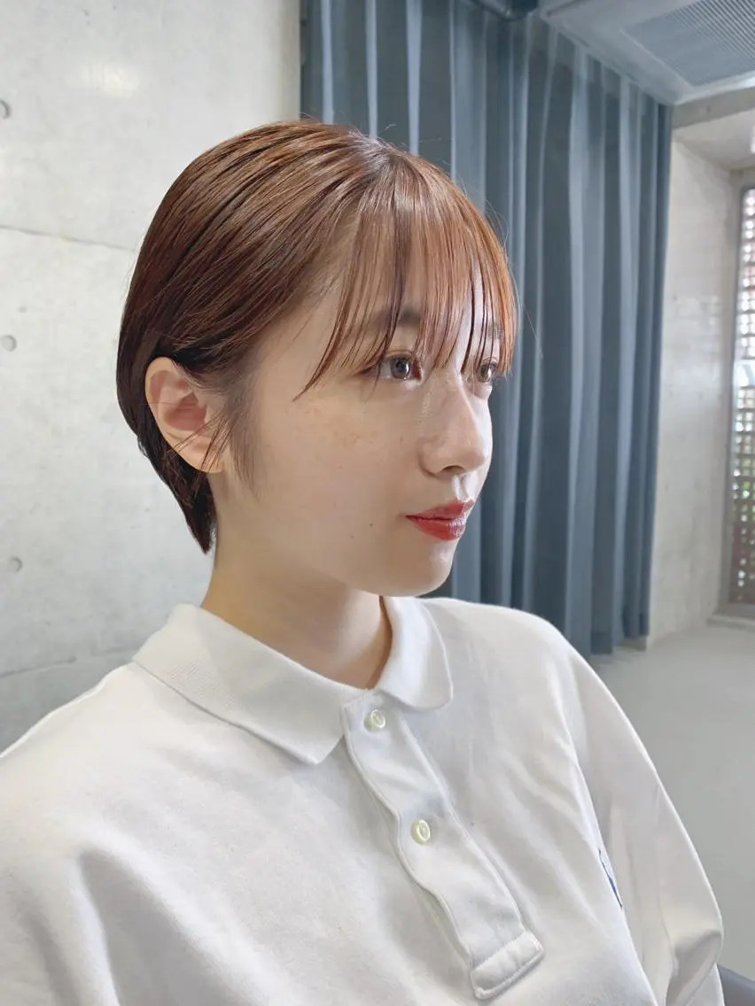 ショート カラー ボブパーマコテ巻き風 パーマNo1深江秀平のヘアスタイル