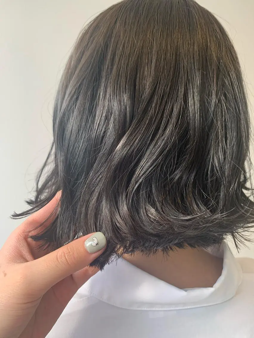 ショート カラー アッシュ 透明感カラー miu. ボブ/半個室サロンのヘアスタイル