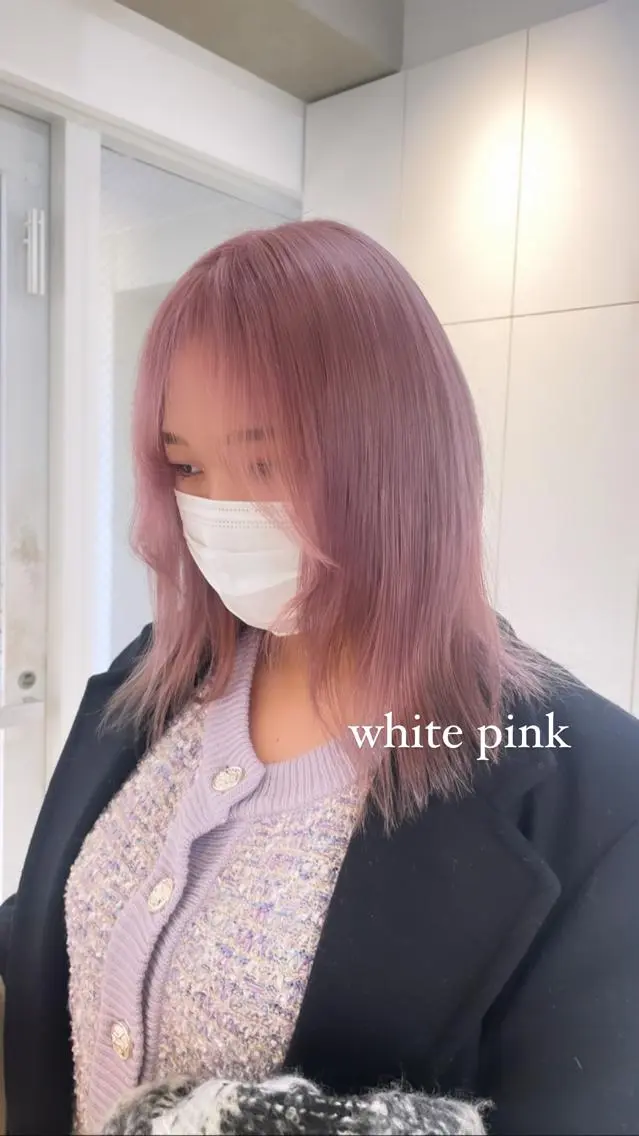 ミディアム カラー ヘアアレンジ ブリーチ ヘアカラー トリートメント ヘアセット 🫧柔色/トレンド カラー/川辺晴加のヘアスタイル