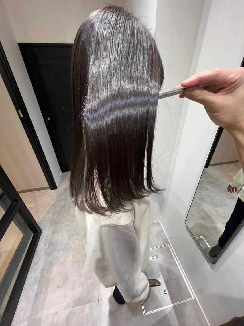 ロング カラー 髪質改善 トリートメント 酸熱トリートメント カット ヘアカラー トリートメント 縮毛矯正×髪質改善 店長　DAITOのヘアスタイル