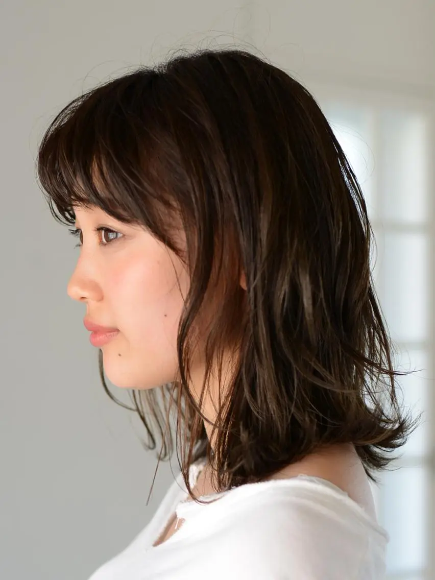 ミディアム 美髪矯正🪞髪質改善 KURIHARAのヘアスタイル