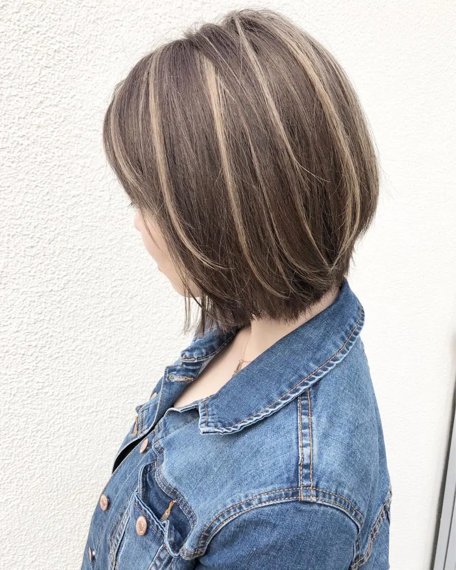 ショート カラー ハイライトカラー ハイライト レイヤーカット BLend 渋谷のヘアスタイル