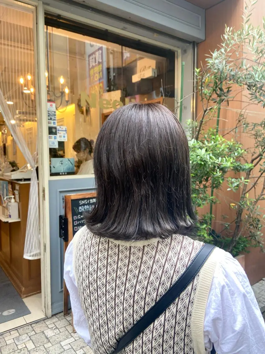 ミディアム カラー アッシュ アッシュグレー 🫧 nanaco🫧のヘアスタイル