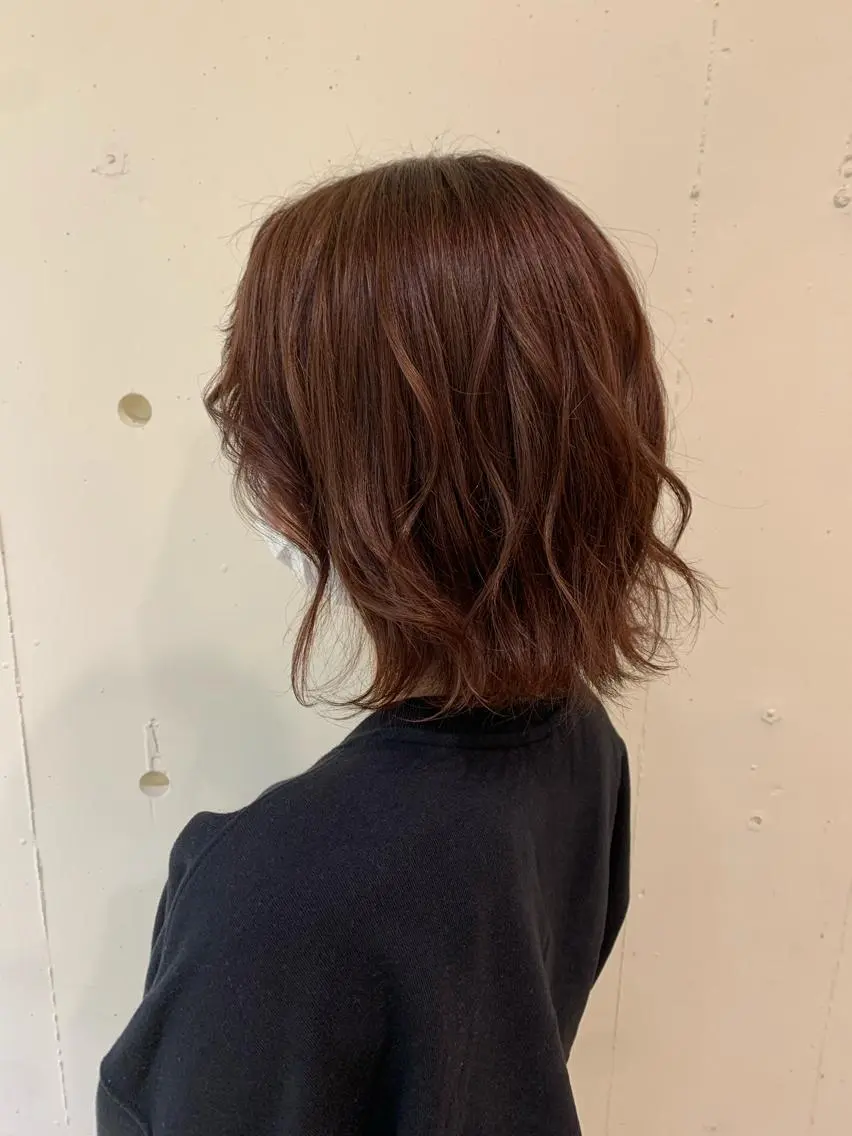 ミディアム カラー ハイライトカラー ハイライト 💖クボ モモ💖のヘアスタイル