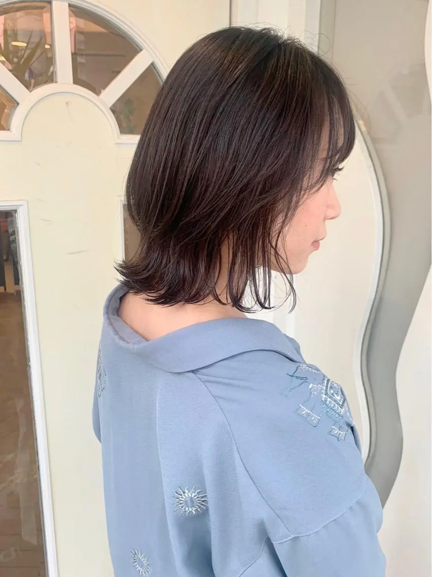 ミディアム ミディアムレイヤー 伸ばしかけ レイヤーカット 【ボブ/個室サロン】 癒し空間mimuraのヘアスタイル