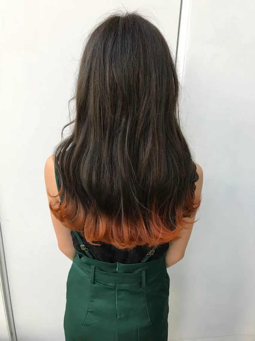 ロング カラー ブリーチ カット ヘアカラー トリートメント 武田 久司のヘアスタイル