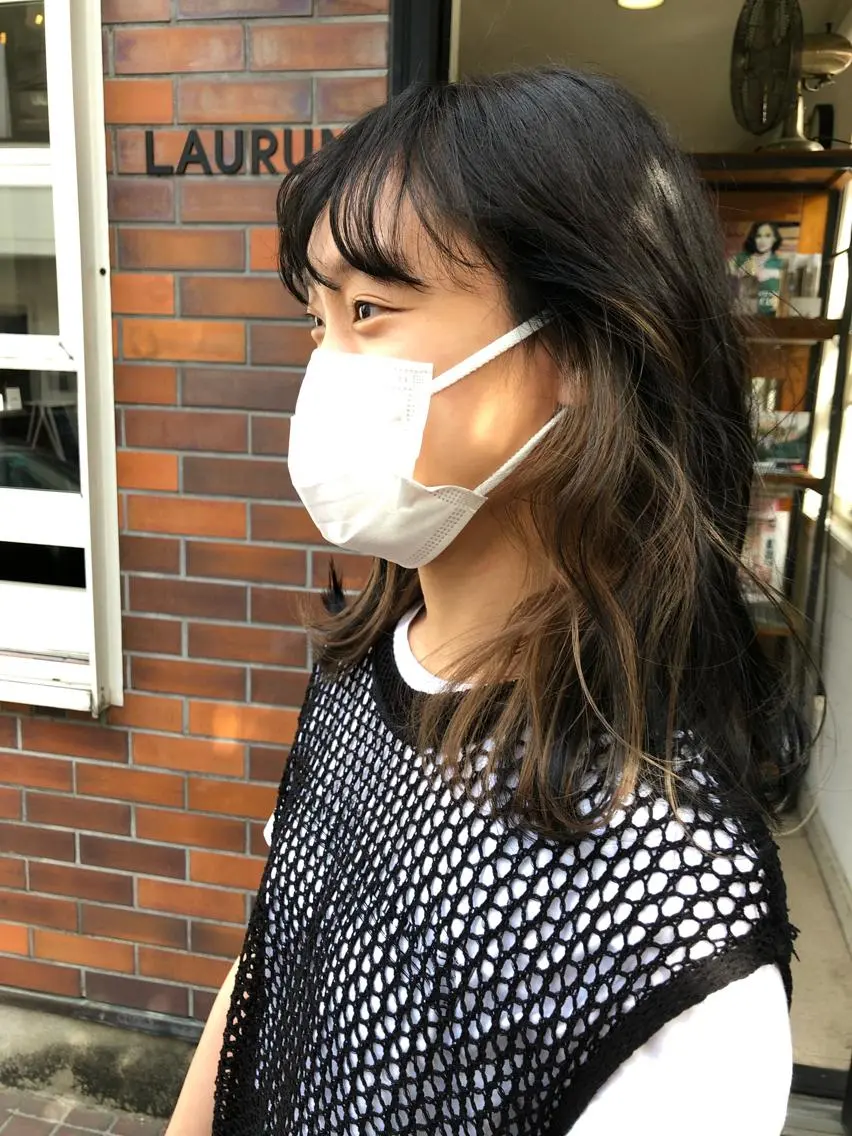 ミディアム カラー eri kinjoのヘアスタイル