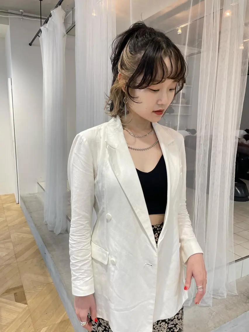 ミディアム ボブレイヤー ボブ レイヤーカット 舟越 小百合のヘアスタイル