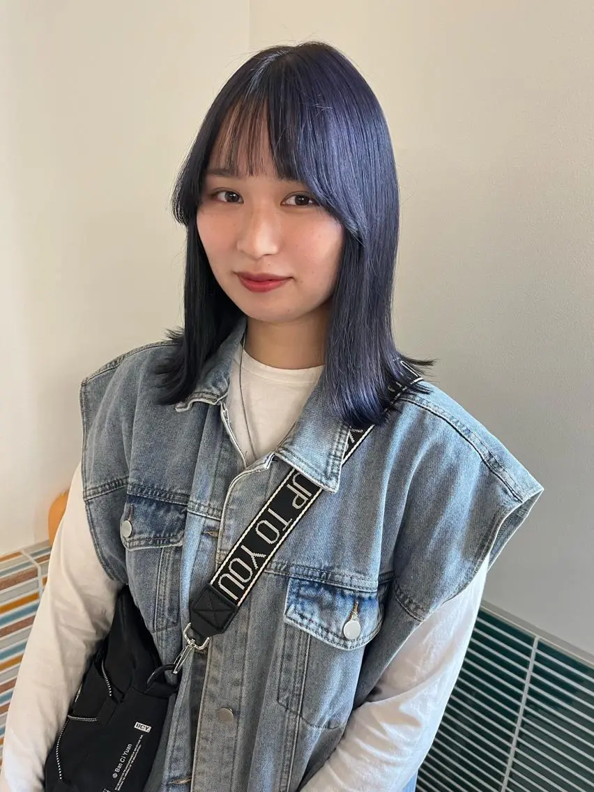 ミディアム カラー ブリーチ ヘアカラー トリートメント 🩷ハイトーン透明感 レイヤー🩷ユリカのヘアスタイル