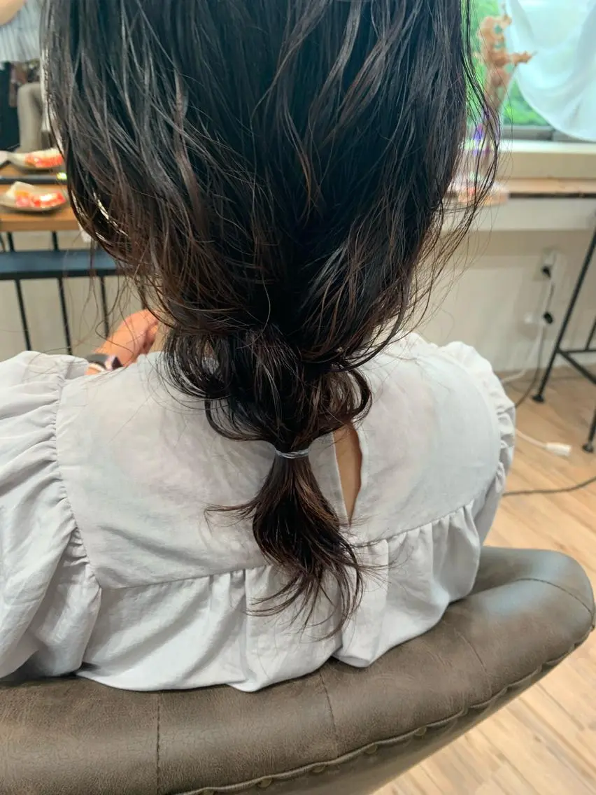 セミロング パーマ セミロングパーマ 本間 結衣のヘアスタイル