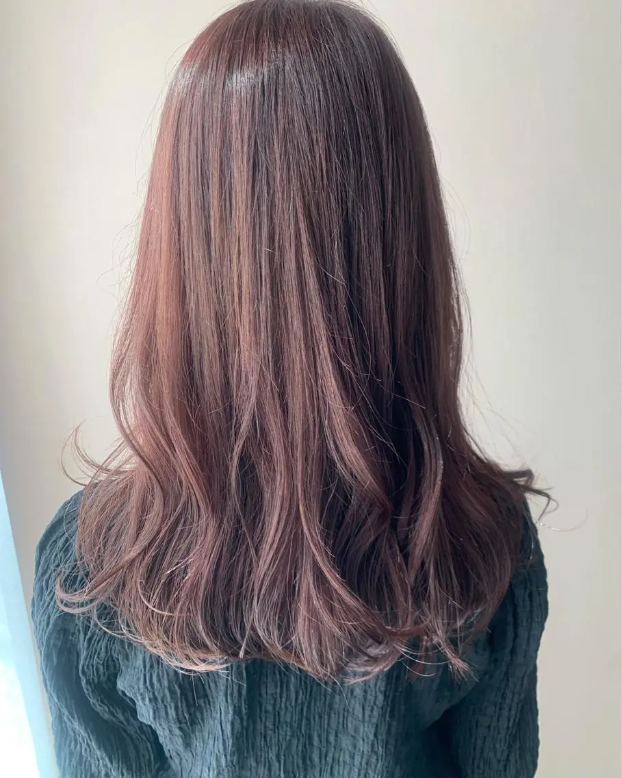 ロング カラー ベージュカラー ピンクカラー ピンクベージュ hubhair レイヤー/透明感のヘアスタイル