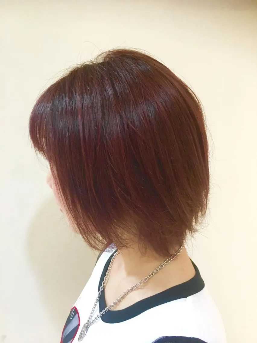ショート カラー バイオレットカラー 永井 大希のヘアスタイル