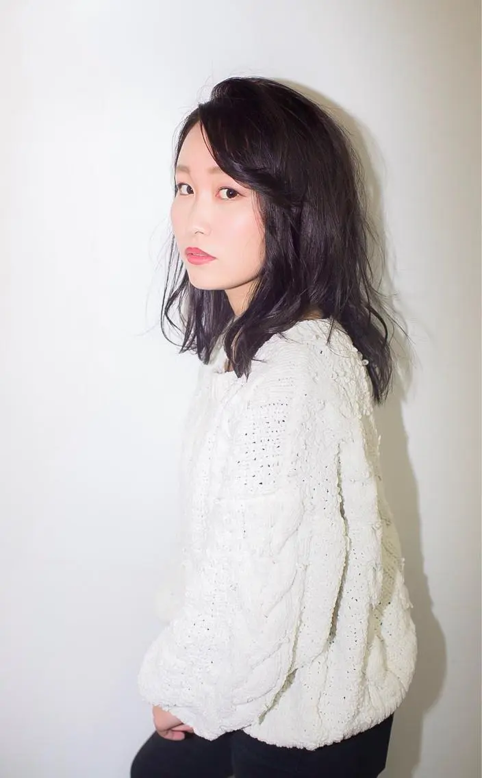 セミロング カラー 透明感カラー ダメージレスサロン✨ kayo🌱のヘアスタイル