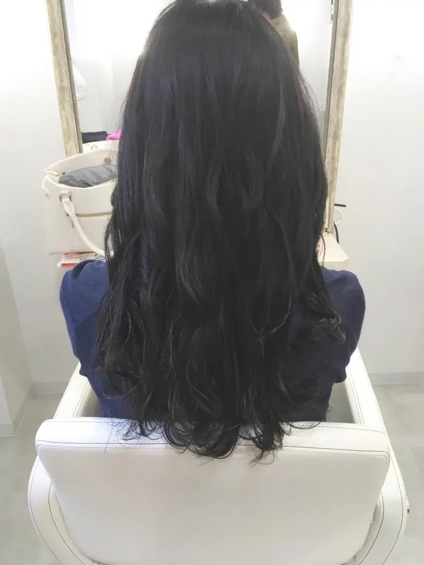 セミロング ロング カラー アッシュ ダークアッシュ 髪質改善 中川 翔のヘアスタイル