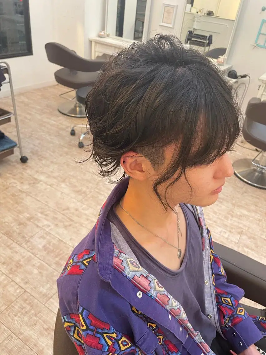 パーマ メンズ メンズパーマ スパイラルパーマ 杉山 蒼汰のヘアスタイル